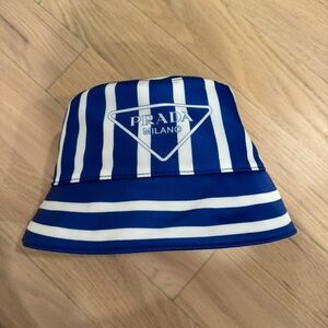 NEW Prada striped bucket hat